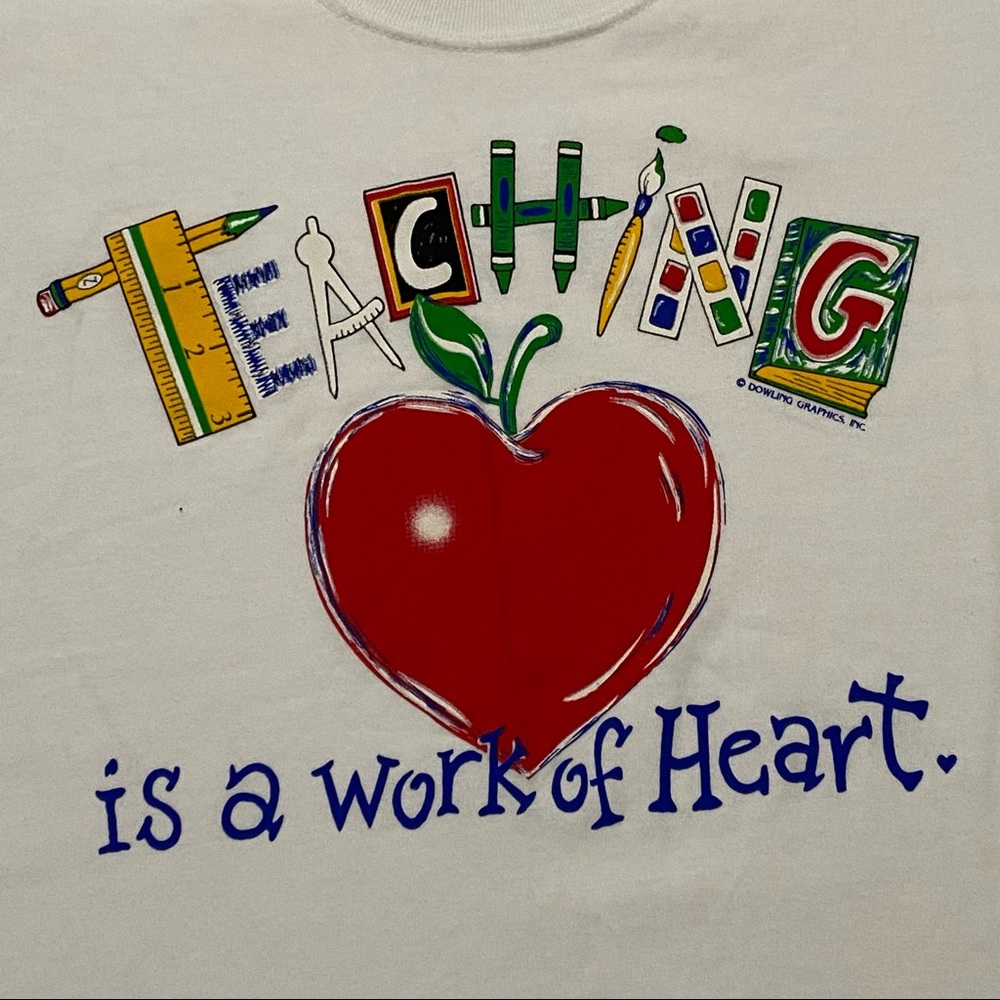 Vintage 90’s Teachers Graphic T-Shirt - Picture 3 of 4